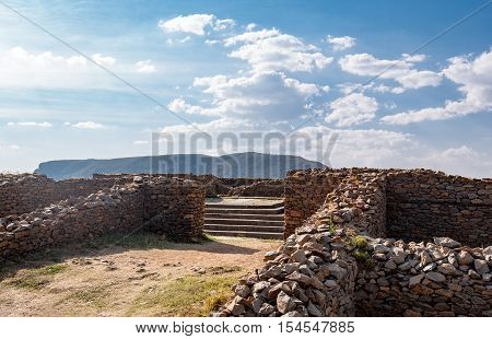 Ethiopia Axum the ruins of the baths of the Queen of Saba