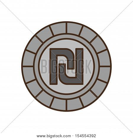 Israeli shekel isolated icon vector illustration design