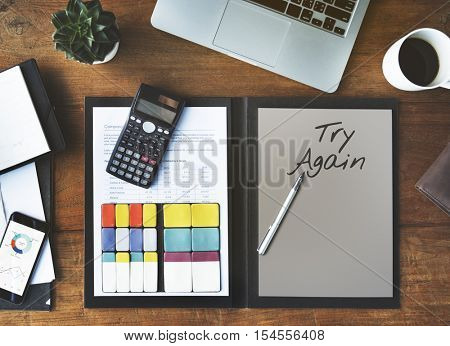 Time to Renew Try Again Restart Motivation Never Give Up Concept