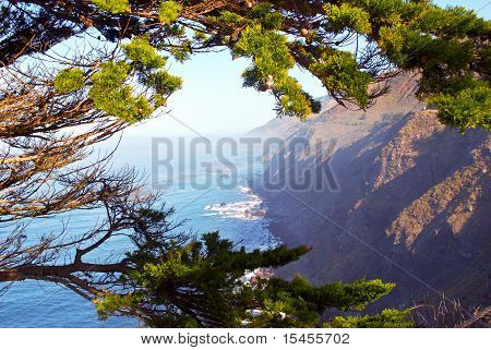 Kysten på Carmel Californien
