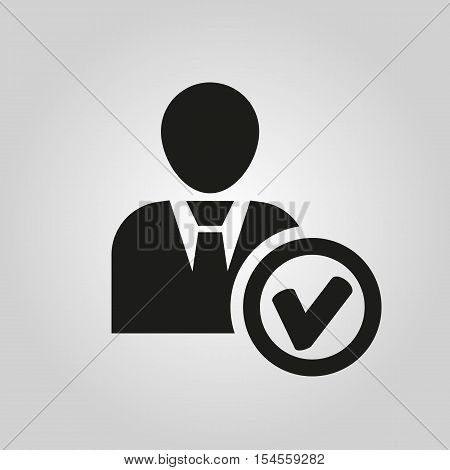 The add user icon. Add friend and avatar symbol. UI. Web. Logo. Sign. Flat design. App. Stock vector