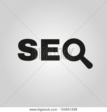 The SEO icon. WWW and browser, development symbol. UI. Web. Logo. Sign. Flat design. App. Stock vector