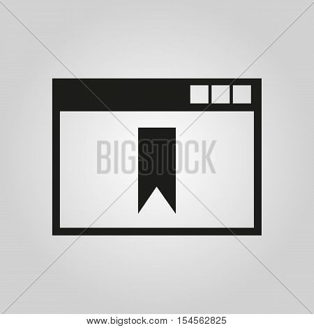 Bookmark browser icon. vector design. Bookmark browser symbol. web. graphic. 