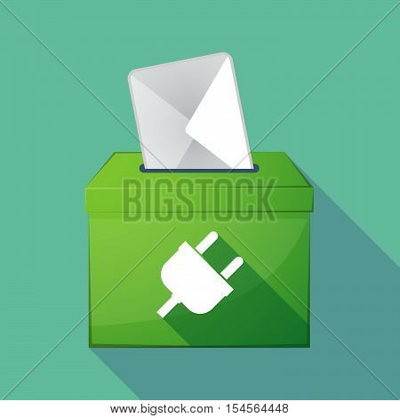Long Shadow Ballot Box With A Plug