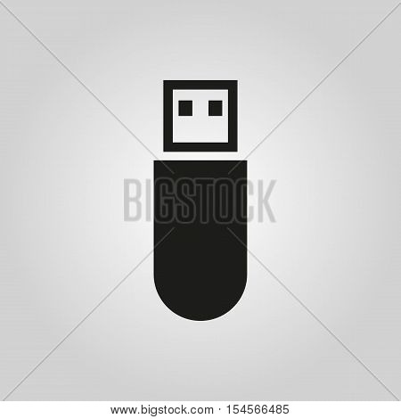 The usb icon. Transfer and connection, data symbol. UI. Web. Logo. Sign. Flat design. App. Stock vector