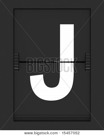 J carta de placa calendário mecânico