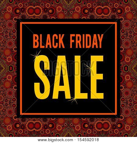 Black Friday sale inscription banner. Abstract sale background. Vector illustration
