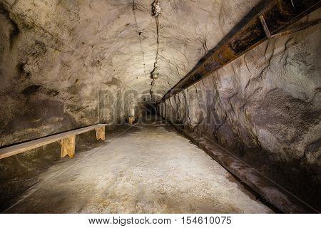 Abandoned bomb shelter hideout in mine WOWII