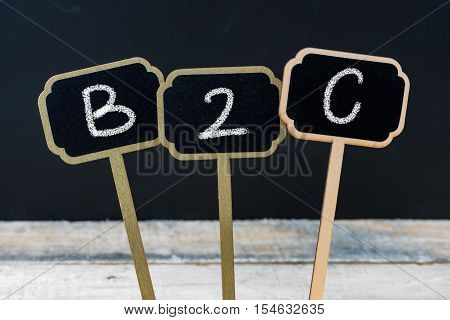 Business Acronym B2C As Business To Consumer