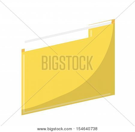 Yellow file icon. Folder data archive storage and organize theme. Colorful and isolated design. Vector illustration