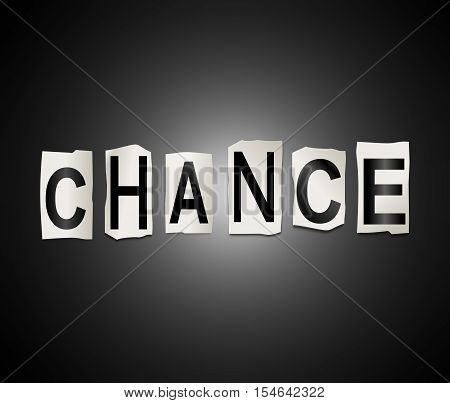 Chance Word Concept.