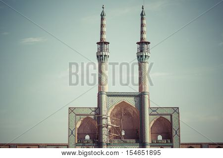 Yazd, Iran - October 07, 2016: Amir Chakhmaq Complex In Yazd, Iran