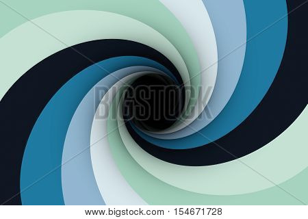 a black hole with a pale blue color 3D illustration
