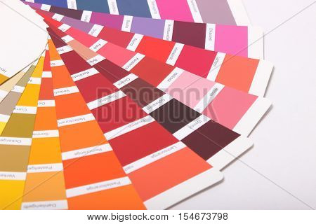 collection of ral colours on white background