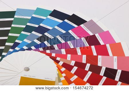collection of ral colours on white background