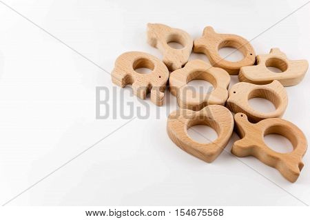 Handmade Organic Wooden Baby Teether and Toys