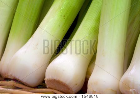 แถวของขนมจีบ Leek