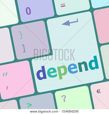 Depend Button On Computer Pc Keyboard Key