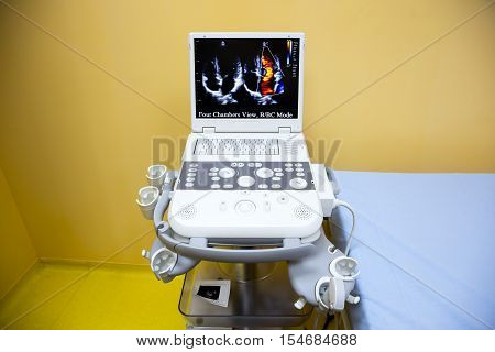 Ultrasonography (ultrasound) Machine In Hospital