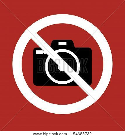 Sign Prohibition Camera - No photo Camera Sign Icon - Stop Symbol - Dygital Photo Camera Sign Illustration Vector Stock