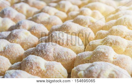 Group Of Carnival Tortelli Stuffed With Custard