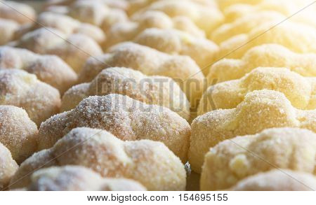 Group Of Carnival Tortelli Stuffed With Custard