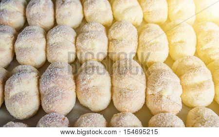 Group Of Carnival Tortelli Stuffed With Custard
