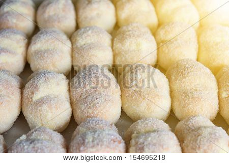 Group Of Carnival Tortelli Stuffed With Custard