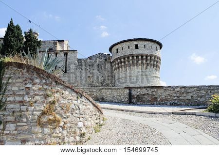 ancient castle in Brescia, a city in northern Italy