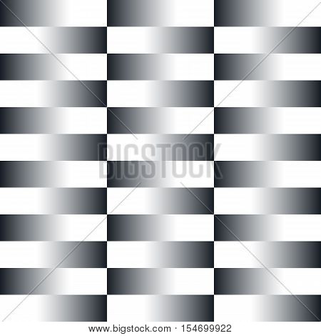 Seamless geometric vector pattern with gradient stripes. Black and white background. Minimalisic wallpaper.