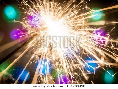 Christmas sparkler , New Yerar creative concept