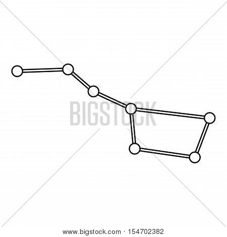 Big dipper constellation icon. Outline illustration of big dipper constellation vector icon for web