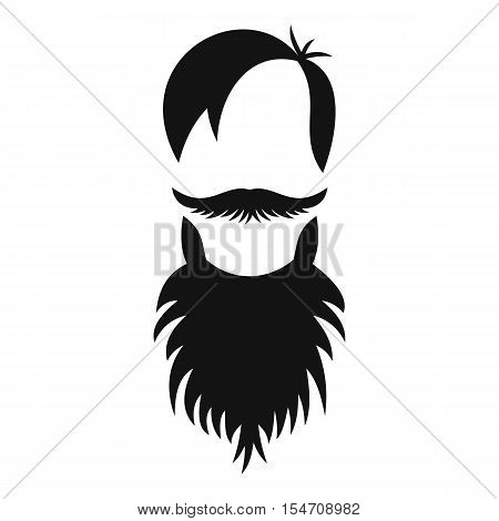 Male avatar with beard icon. Simple illustration of male avatar with beard vector icon for web
