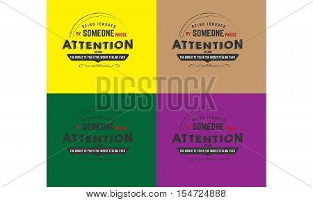 Quote Typographical Background, love vector design background