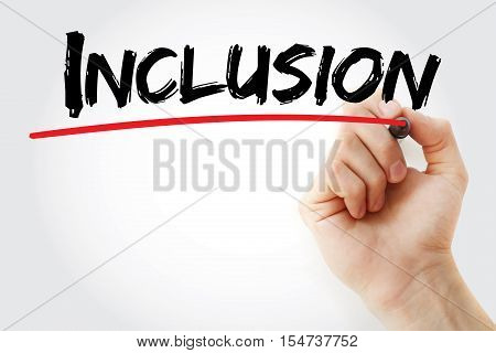 Hand Writing Inclusion With Marker