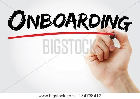 Hand Writing Onboarding With Marker