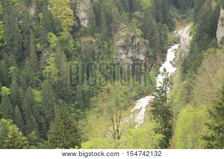 Ayder Plateau with an elevation of 1350m along the Black Sea in Turkey. The Ayder Valley lies between Rize and Artvin and is located at the point where the Firtina (Storm) River meets the Black Sea.