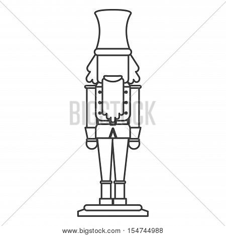 Nutcracker icon. Christmas season decoration and celebration theme. Isolated design. Vector illustration