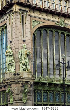 Architecture of the Trading house 'Brothers Eliseev' on Nevsky Prospect St. Petersburg