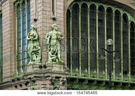 Architecture of the Trading house 'Brothers Eliseev' on Nevsky Prospect St. Petersburg