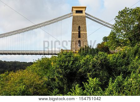 Hdr Clifton Suspension Bridge In Bristol