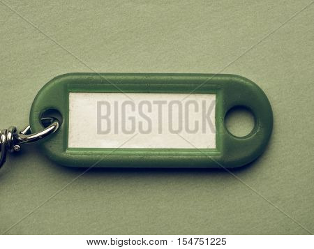 Vintage Looking Green Keyring