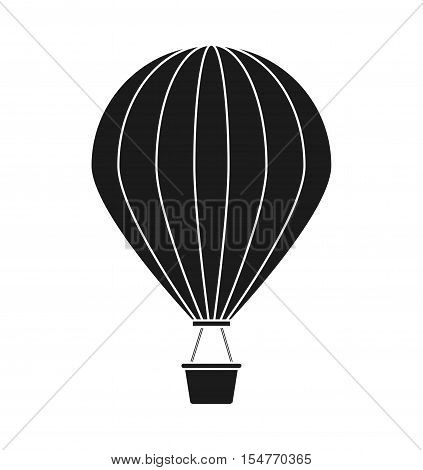 Hot air balloon vehicle icon. transportation travel and trip theme. Isolated design. Vector illustration
