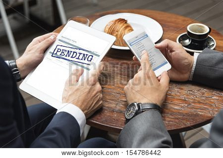 Pending Stamp Application Form Concept