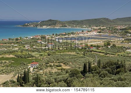 The area of Alykes (salt pans) in the island of Zakynthos Greece
