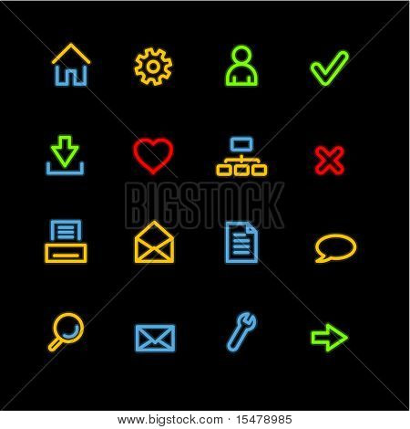 neon basic web icons (raster)
