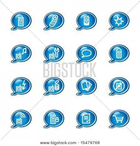 bubble mobile phone icons
