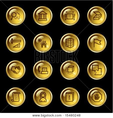 Gold drop building icons