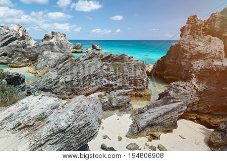 Rocky Bay In Bermuda Island