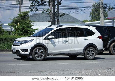 CHIANGMAI THAILAND - OCTOBER 9 2016: Private New suv car Honda BRV. On road no.1001 8 km from Chiangmai Business Area.